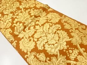 アンティーク　花更紗模様織出し袋帯（着用可）